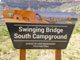 Swinging Bridge Campground Sign