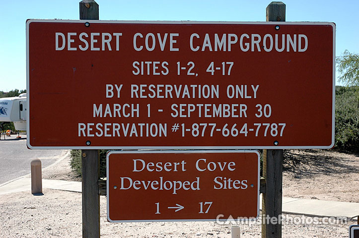 Elephant Butte Lake Desert Cove Sign