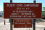 Elephant Butte Lake Desert Cove Sign