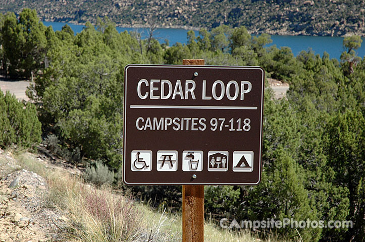 Navajo Lake SP Cedar Sign