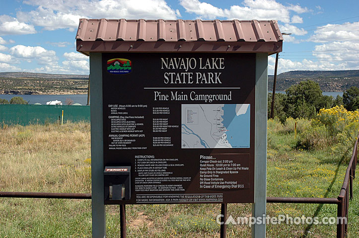 Navajo Lake SP Pine Sign