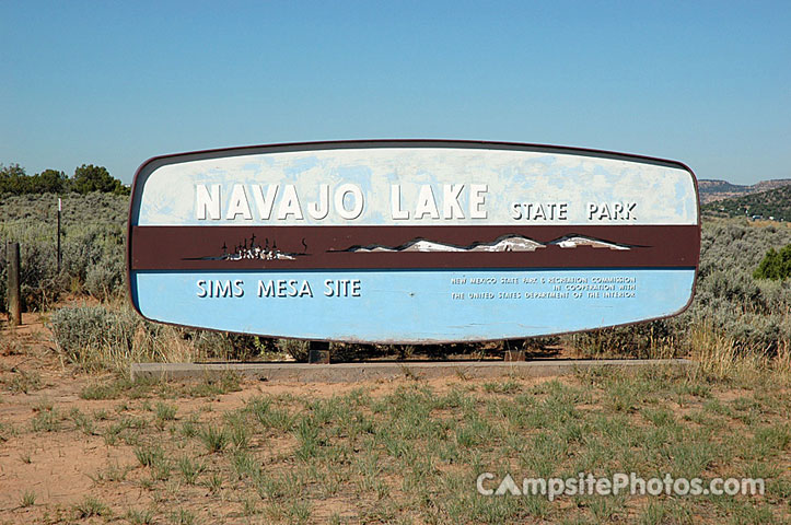 Navajo Lake SP Sims Sign
