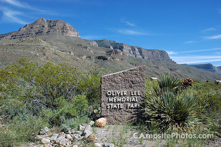 Oliver Lee Memorial State Park Sign