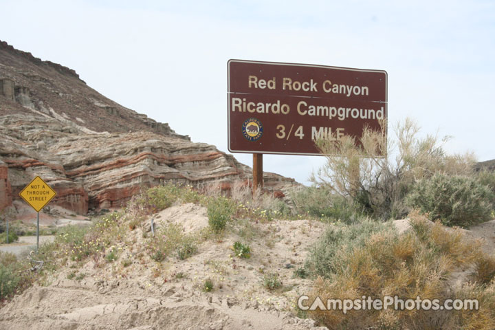Red Rock Canyon State Park Ricardo Campground Sign