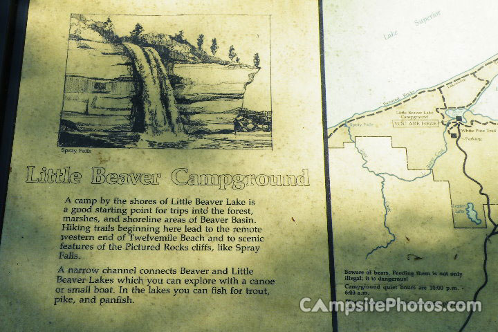 Little Beaver Lake Campground Info Sign