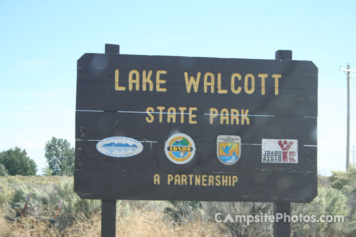 Lake Walcott Sign
