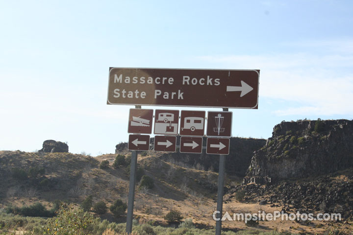 Massacre Rocks Sign