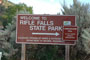 Rifle Falls Sign