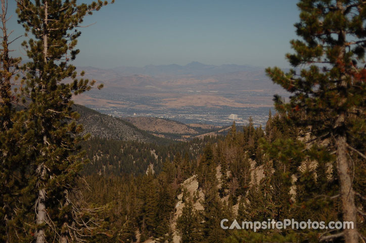 View of Reno from above Campground