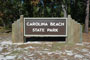 Carolina Beach State Park Sign