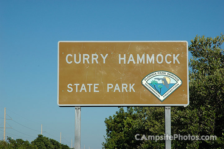 Curry Hammock State Park Sign