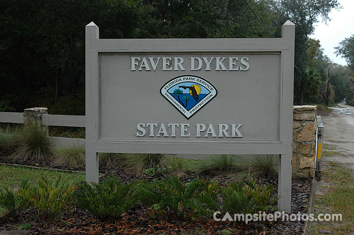 Faver-Dykes State Park Sign