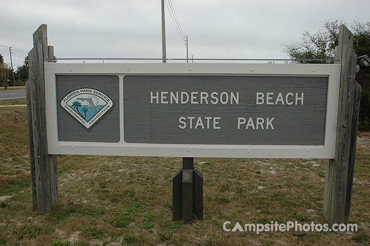 Henderson Beach State Park Sign