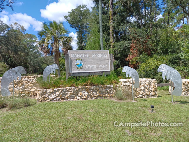 Manatee Springs State Park Sign