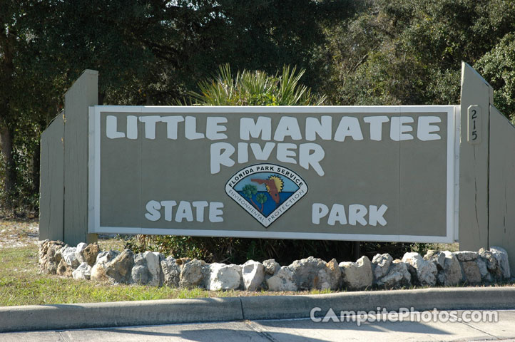 Little Manatee River State Park Sign