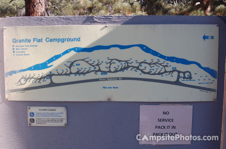 Granite Flat Campground Map