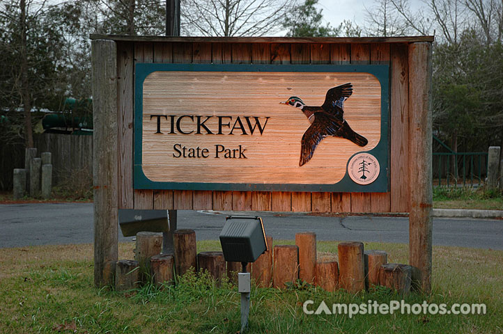 Tickfaw State Park Sign