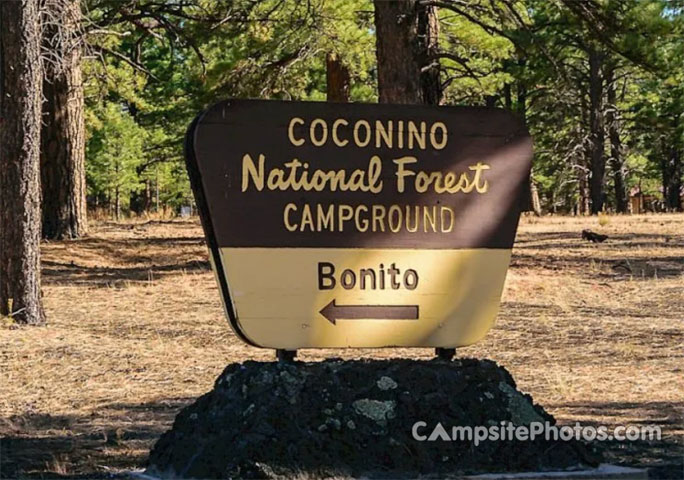 Bonito Campground Sign