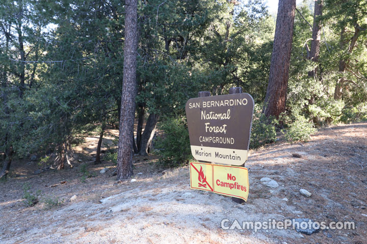 Marion Mountain Campground Sign