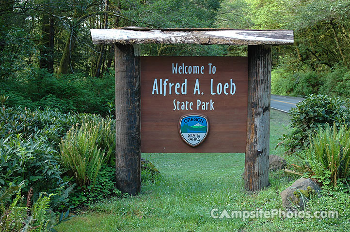 Alfred A Loeb State Park Sign