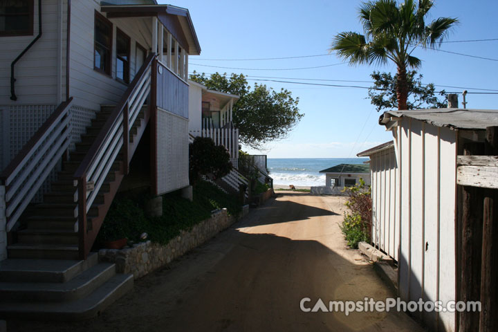 Crystal Cove State Beach street and cottages