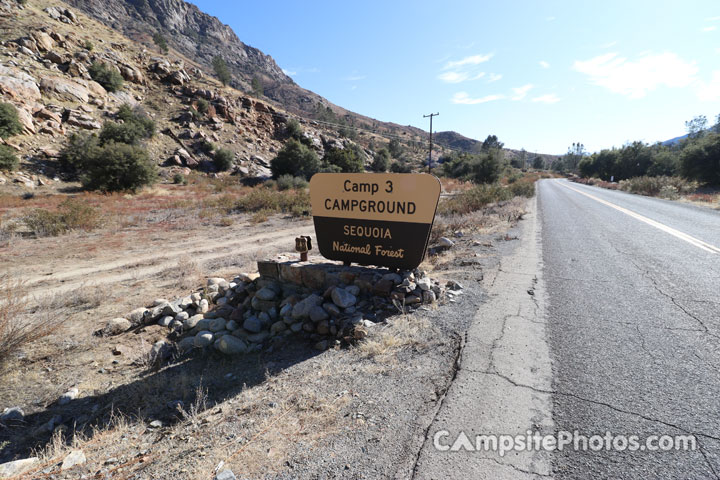 Camp Three Campground Sign