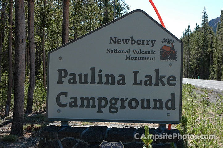 Paulina Lake Sign