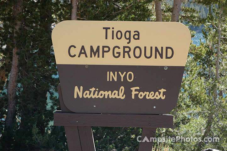 Tioga Lake Sign
