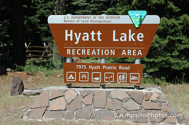 Hyatt Lake Sign