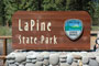 LaPine State Park Sign