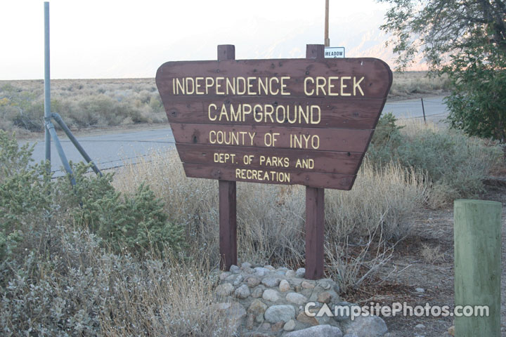 Independence Creek Sign