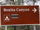 Bonita Canyon Campground Sign