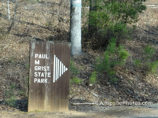 Paul M Grist State Park Sign