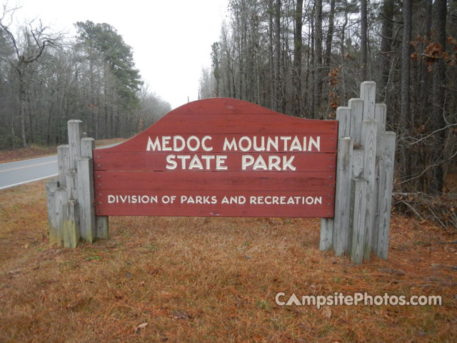 Medoc Mountain State Park Sign