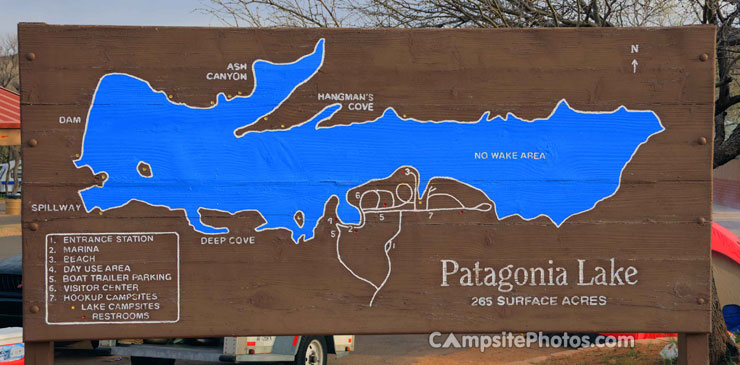Patagonia Lake State Park Campground Map