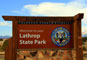 Lathrop State Park Sign