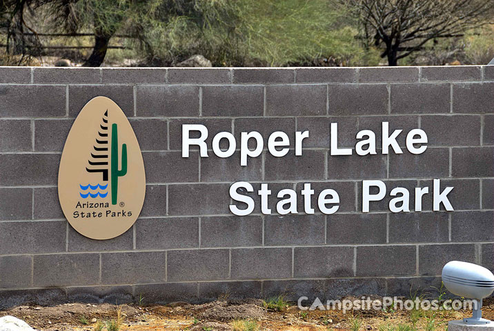 Roper Lake State Park Sign