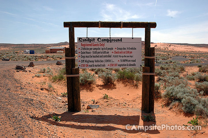 Sandpit Campground Sign