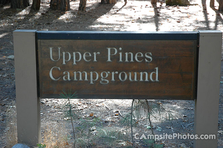 Upper Pines Sign