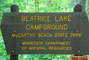 Beatrice Lake Sign