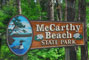 McCarthy Beach State Park Sign
