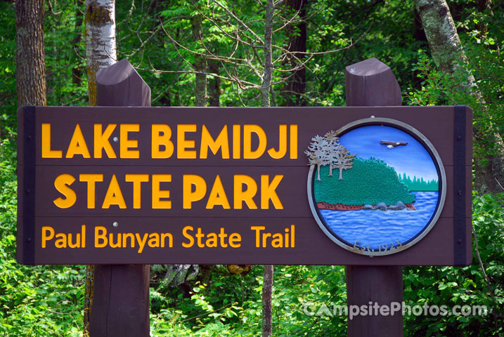 Lake Bemidji State Park Sign