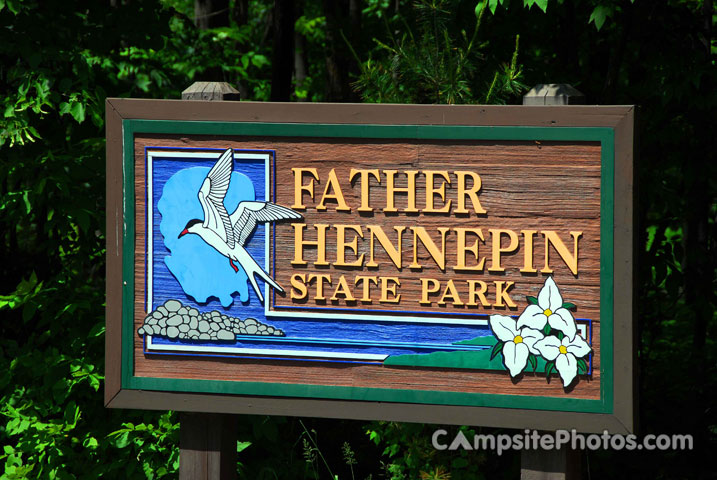 Father Hennepin State Park Sign