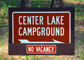 Custer State Park Center Lake Sign