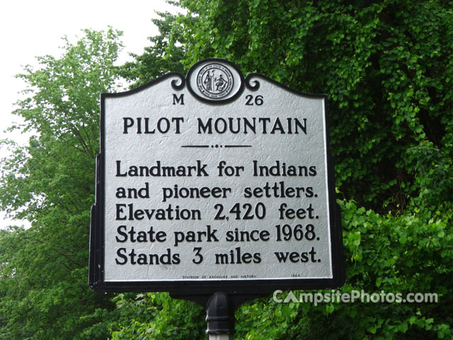 Pilot Mountain State Park Info Sign