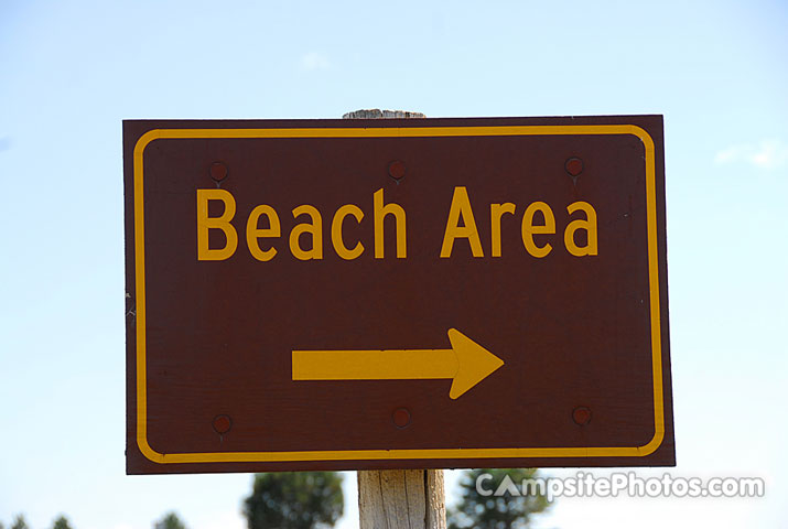 Beach Area Sign