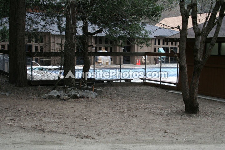 Curry Village pool and lodging