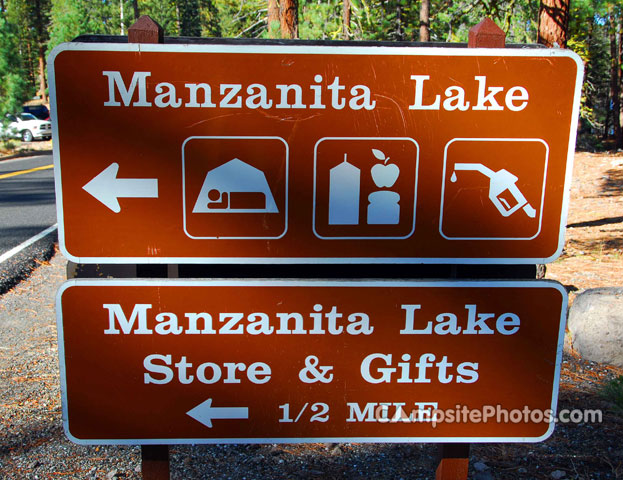 Manzanita Lake Sign