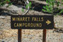 Minaret Falls Sign