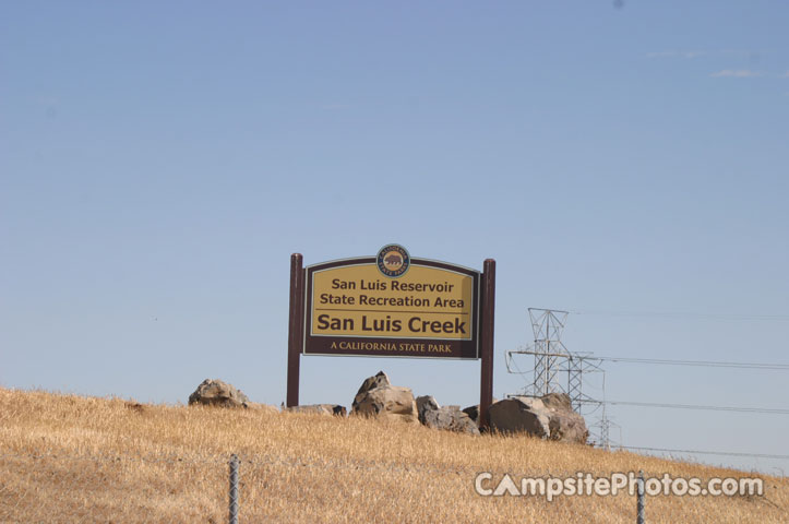 San Luis Reservoir San Luis Creek Sign